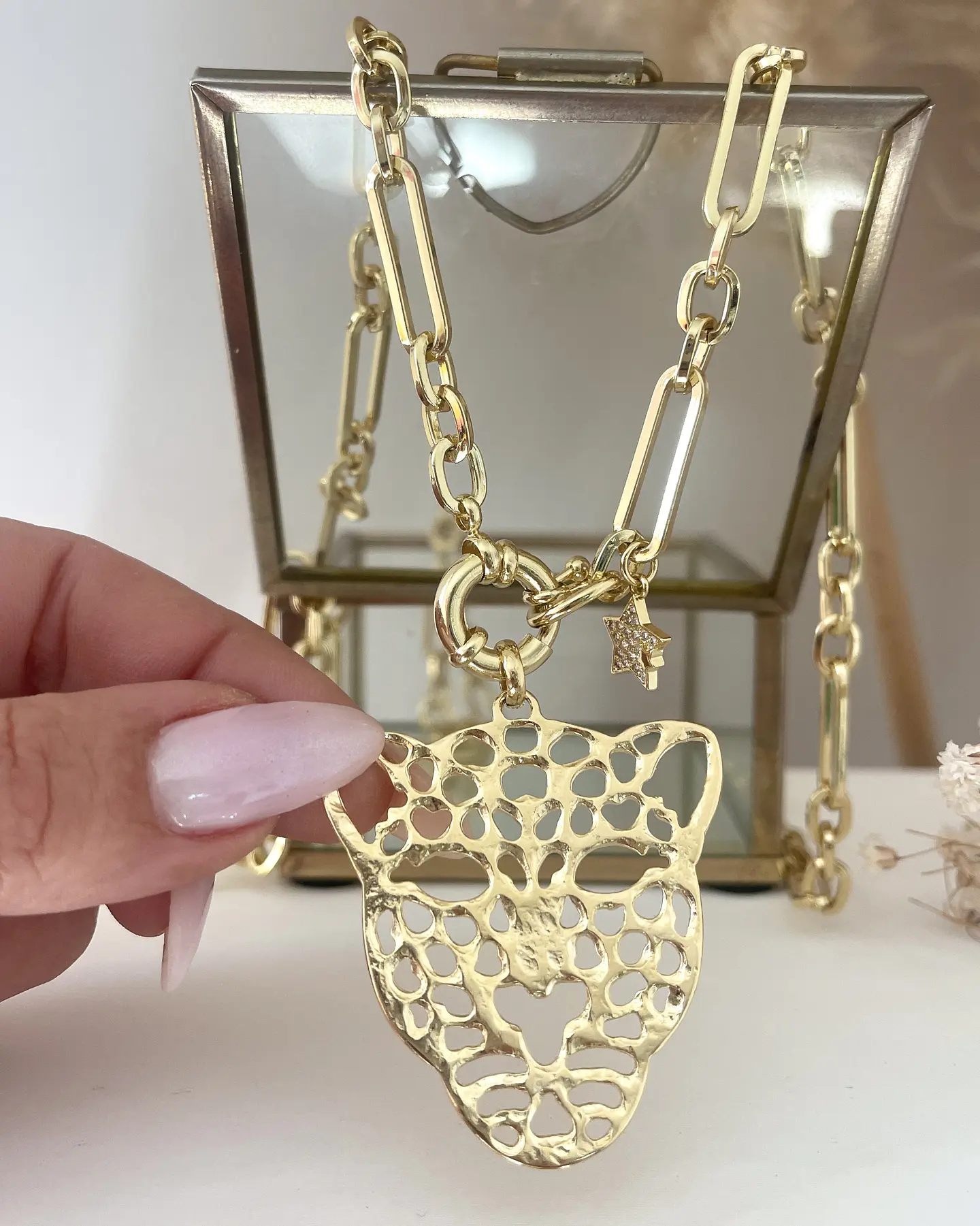 Collar XL Maxi Jaguar Gold 3