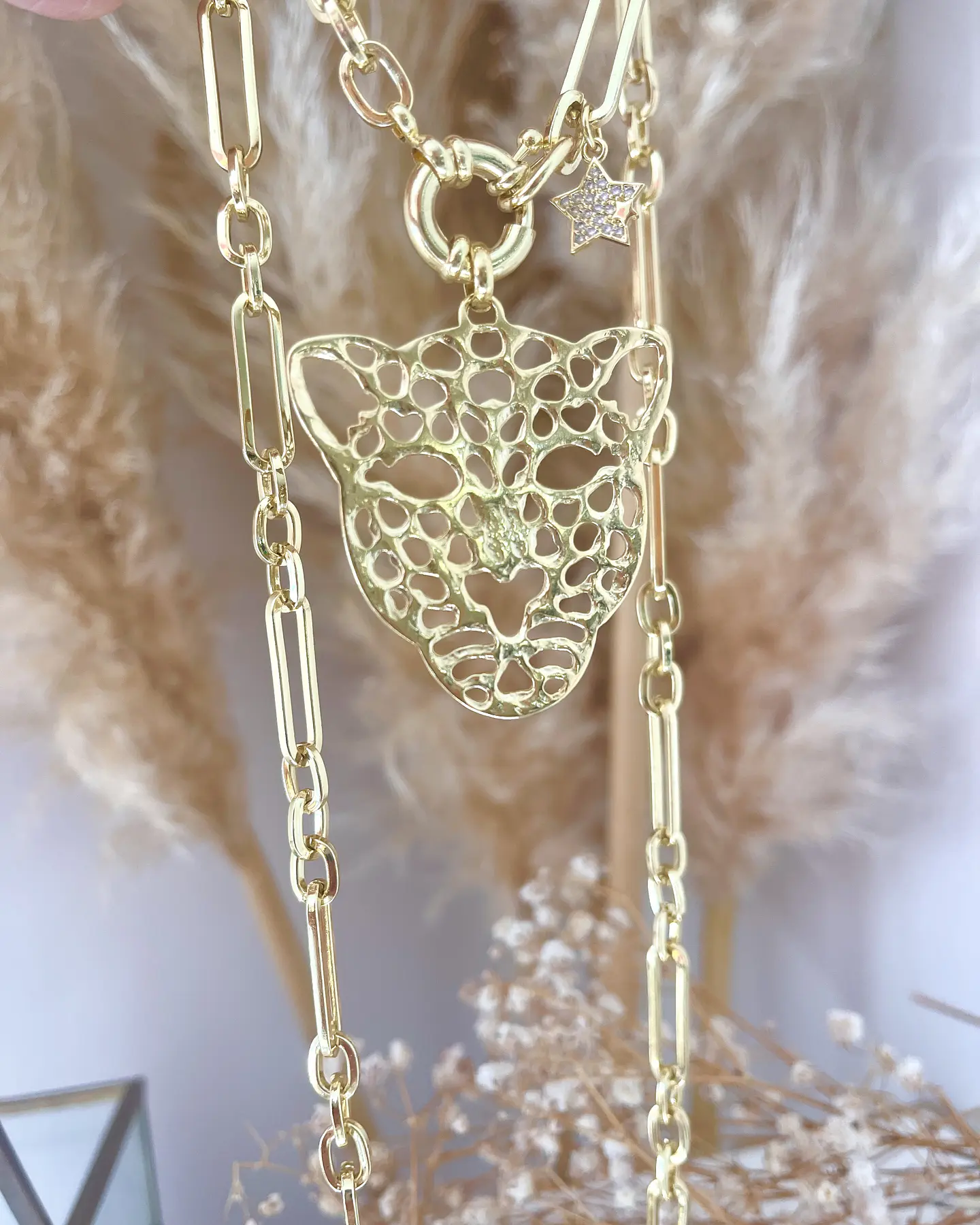 Collar XL Maxi Jaguar Gold 5