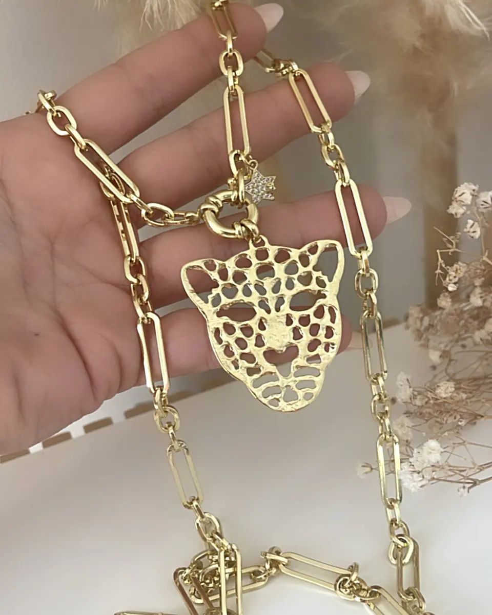 Collar XL Maxi Jaguar Gold 6