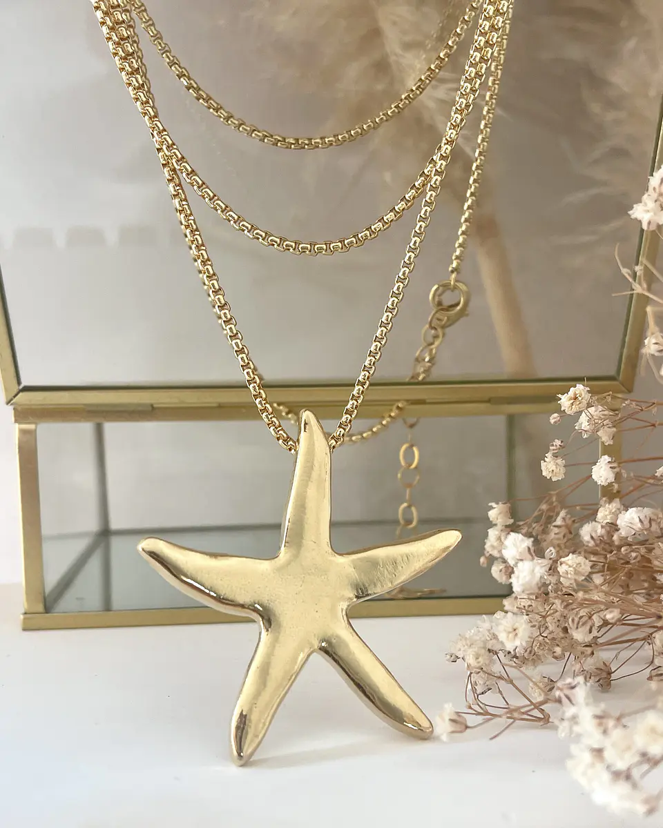 Collar XL Maxi Estrella Marina Gold 2
