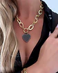Collar Maxi eslabones Martillados Corazon Black circones - Miniatura 4