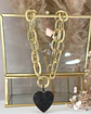 Collar Maxi eslabones Martillados Corazon Black circones - Miniatura 6