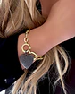 Pulsera Maxi eslabones Martillados Corazon Black full circones  - Miniatura 1