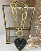 Pulsera Maxi eslabones Martillados Corazon Black full circones  - Miniatura 4