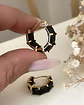 Aros Circones Facetados Black Gold  - Miniatura 3