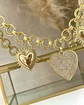 Collar Trío de Corazones Eslabones dobles Gold - Miniatura 2