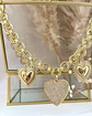 Collar Trío de Corazones Eslabones dobles Gold - Miniatura 9