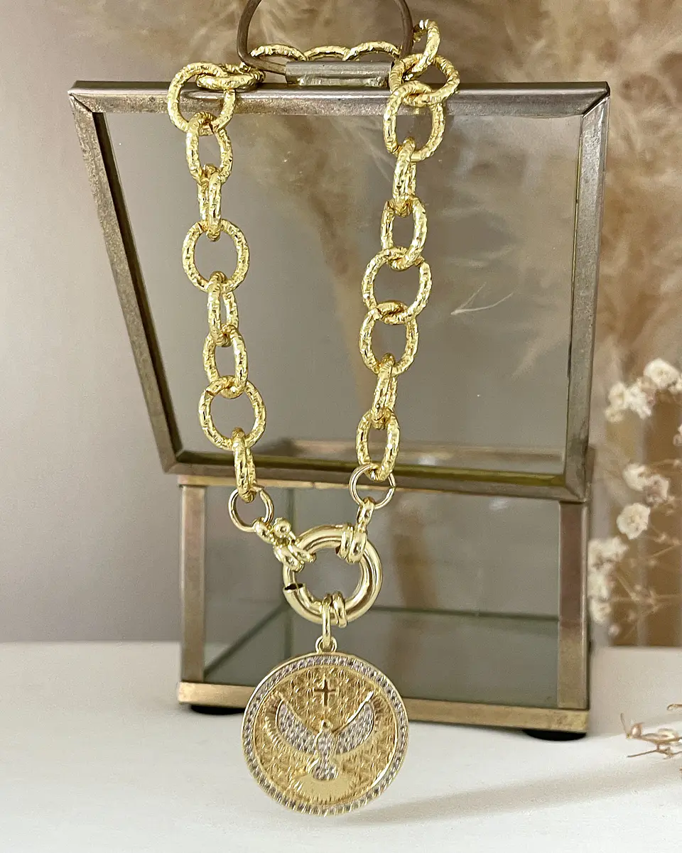 Pulsera Medalla Fénix Circones gold  2