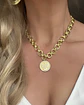 Collar Maxi Medalla Espíritu  Santo maxi eslabones dobles gold - Miniatura 1