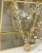 Collar Maxi Medalla Espíritu  Santo maxi eslabones dobles gold - Miniatura 6