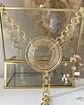 Collar Maxi Círculo Acanalado Maxi eslabones dobles gold  - Miniatura 5