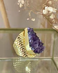 Anillo Maxi Amatista Drusa Gold - Miniatura 2