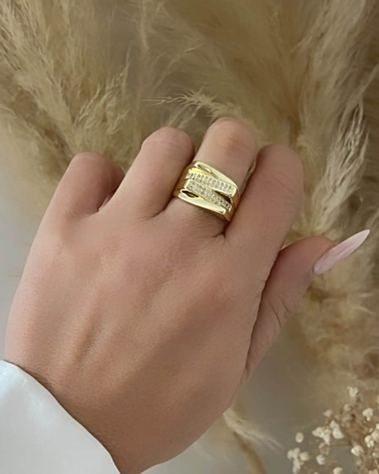 Anillo Cintillo Bari Circones Gold 2