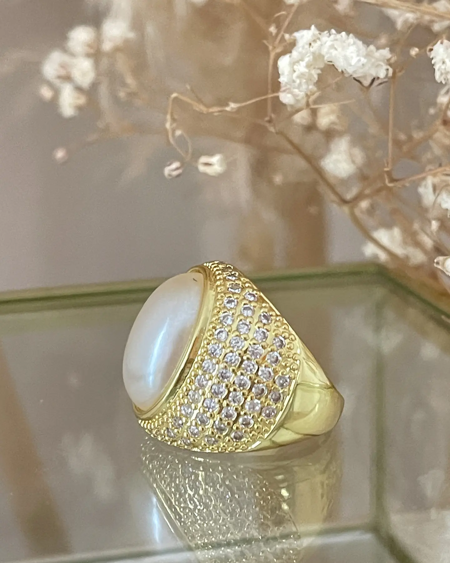 Maxi Anillo Versailles Perla y Circones gold 4