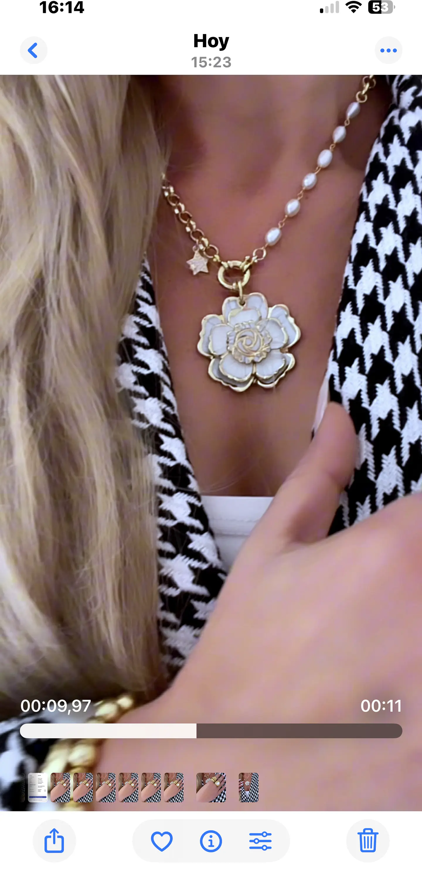 Collar Maxi Camelia Eslabones mixtos perlas Gold 5