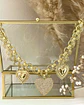 Collar Trío de Corazones Eslabones dobles Gold - Miniatura 2