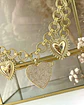 Collar Trío de Corazones Eslabones dobles Gold - Miniatura 3