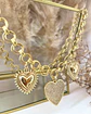 Collar Trío de Corazones Eslabones dobles Gold - Miniatura 14
