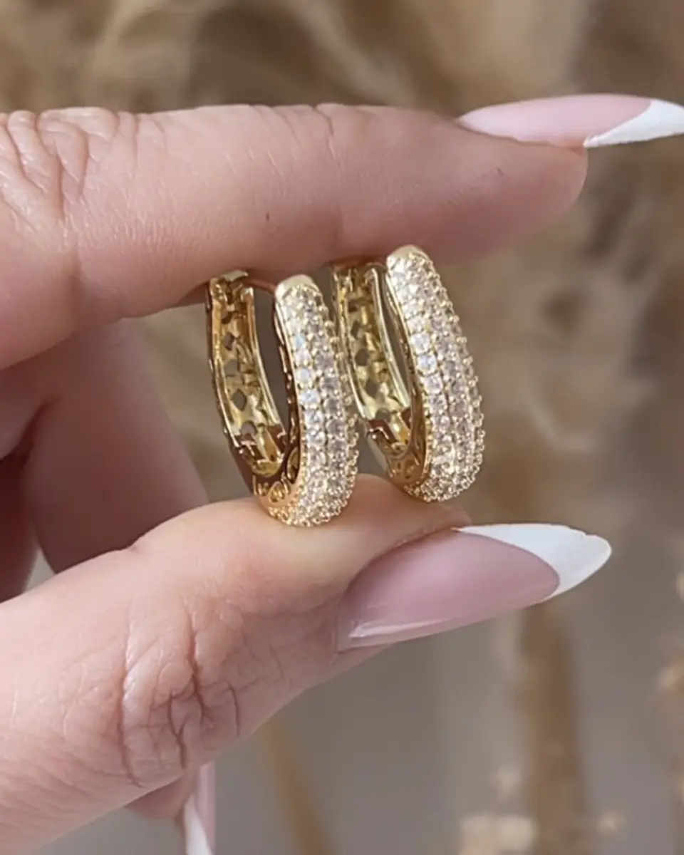 Aros Argolla Circones Gold 1