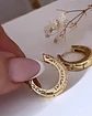 Aros Argolla Circones Gold - Miniatura 2