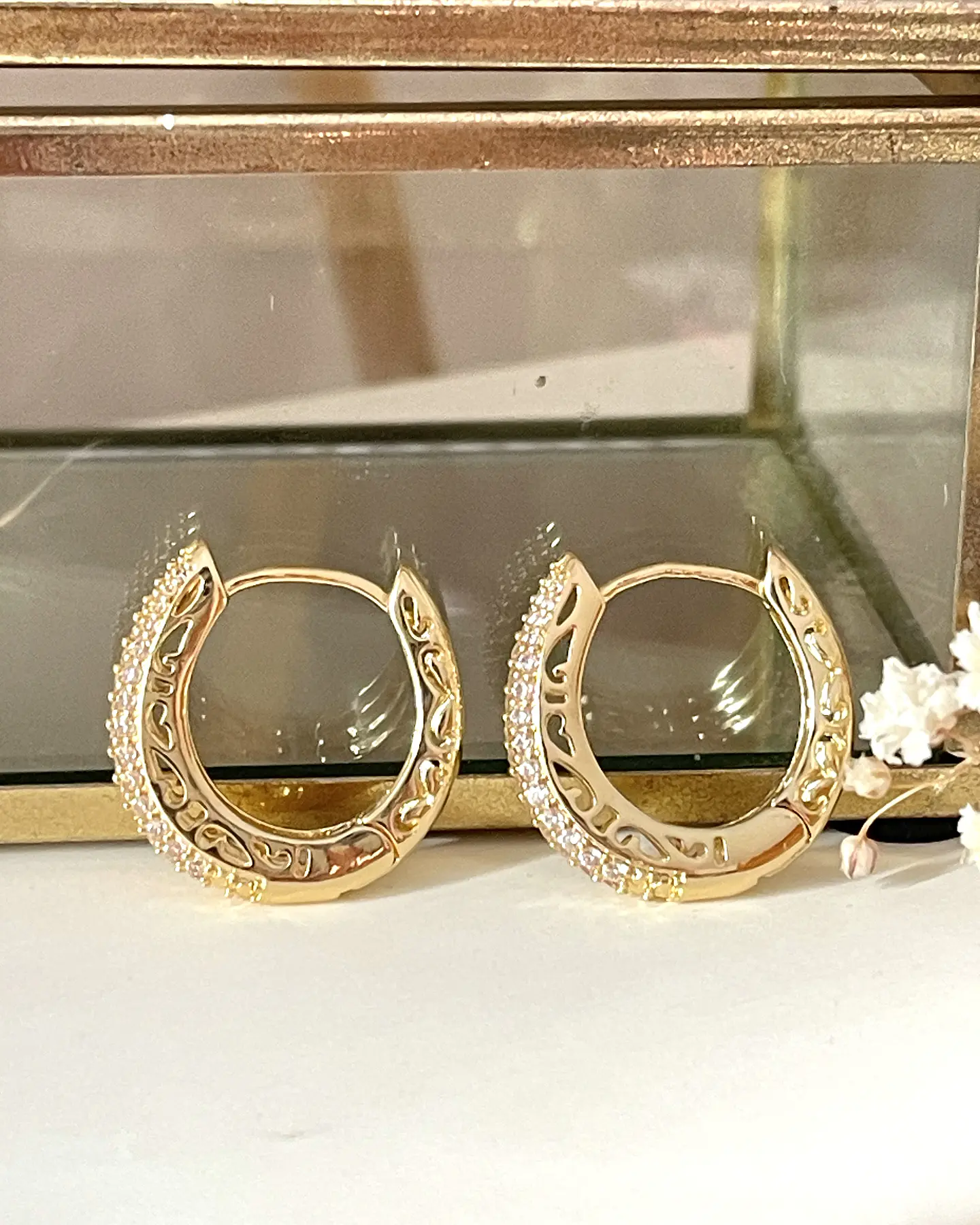 Aros Argolla Circones Gold 4