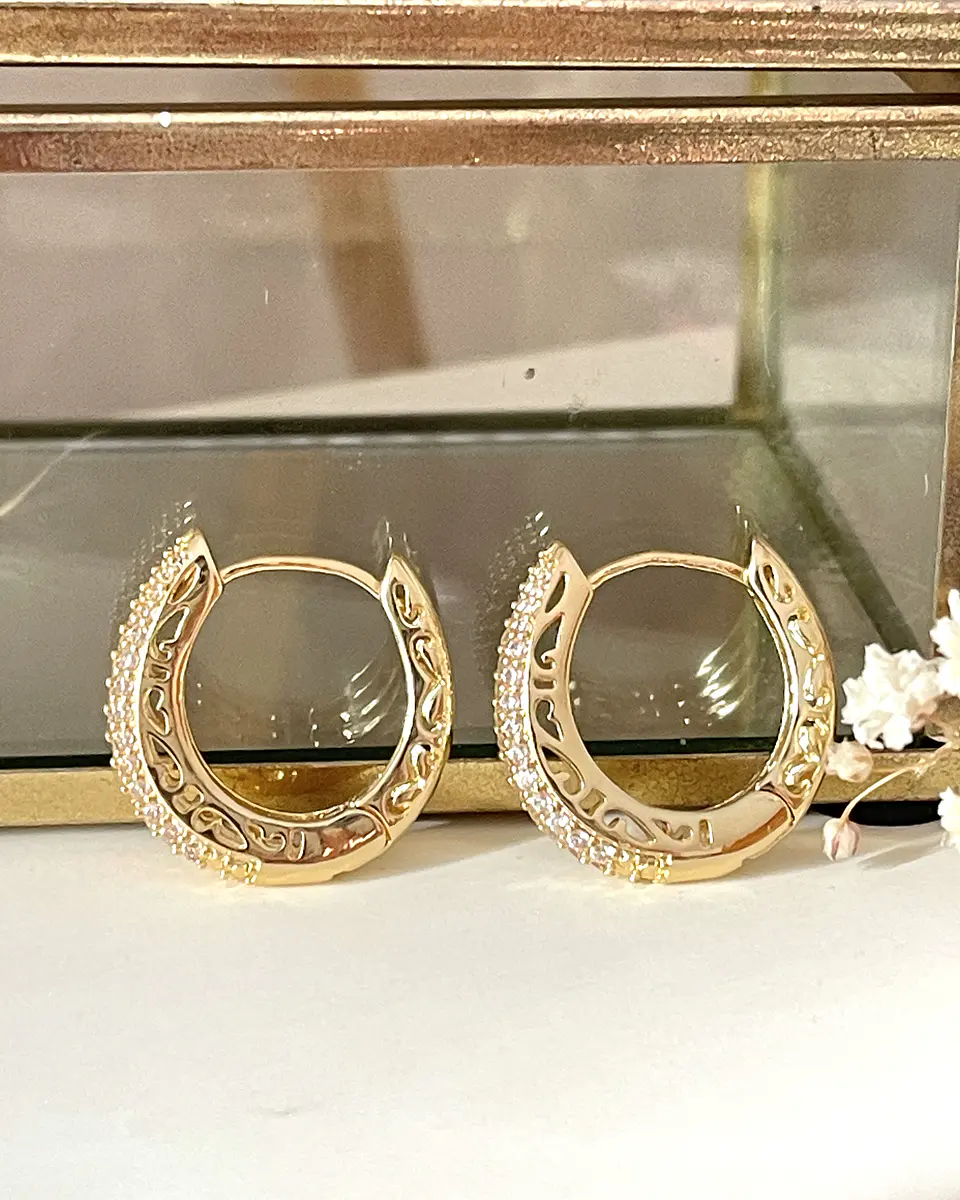 Aros Argolla Circones Gold 4