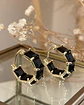 Aros Circones Facetados Black Gold  - Miniatura 2