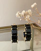 Aros Circones Facetados Black Gold  - Miniatura 4