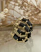 Aros Circones Facetados Black Gold  - Miniatura 6