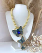 Collar Maxi Balines Trío Mariposas Blue Gold - Miniatura 7