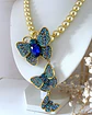 Collar Maxi Balines Trío Mariposas Blue Gold - Miniatura 5