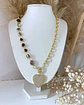 Collar Amatistas Corazón Circones Gold - Miniatura 2