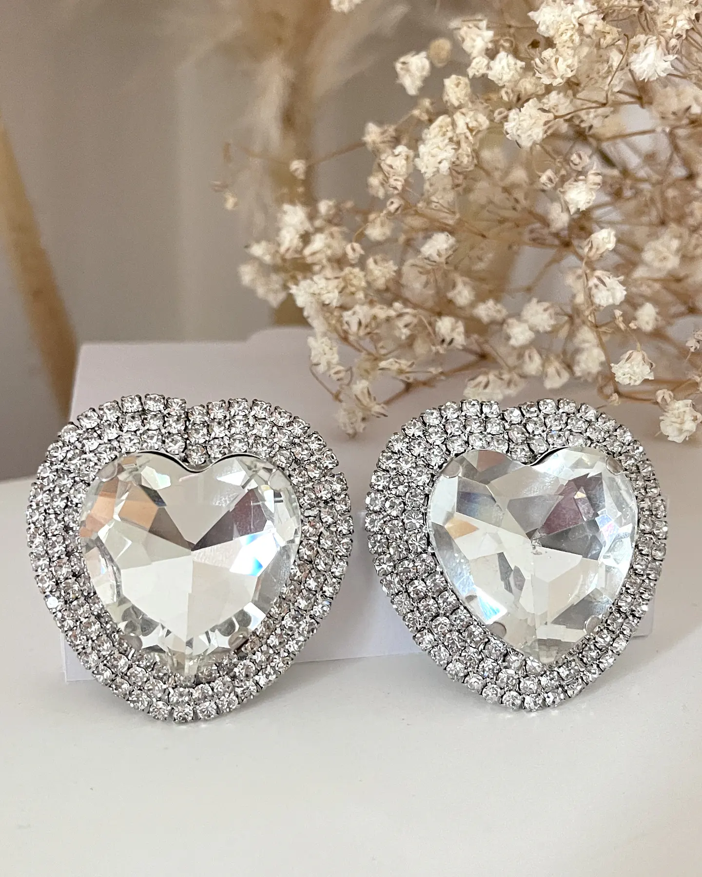 Maxi Aros Corazón Cristal Silver Strass  4
