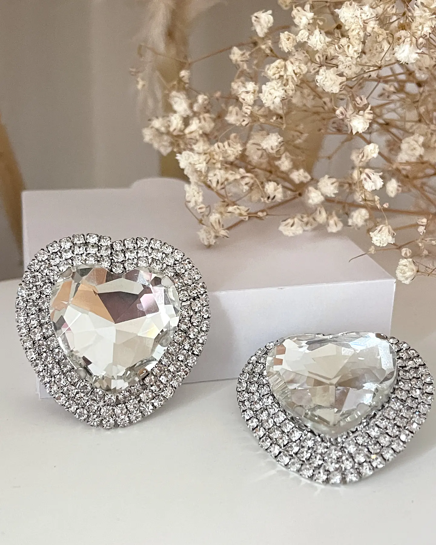 Maxi Aros Corazón Cristal Silver Strass  5