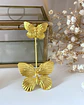 Aros Dúo Mariposa Largos Gold - Miniatura 3