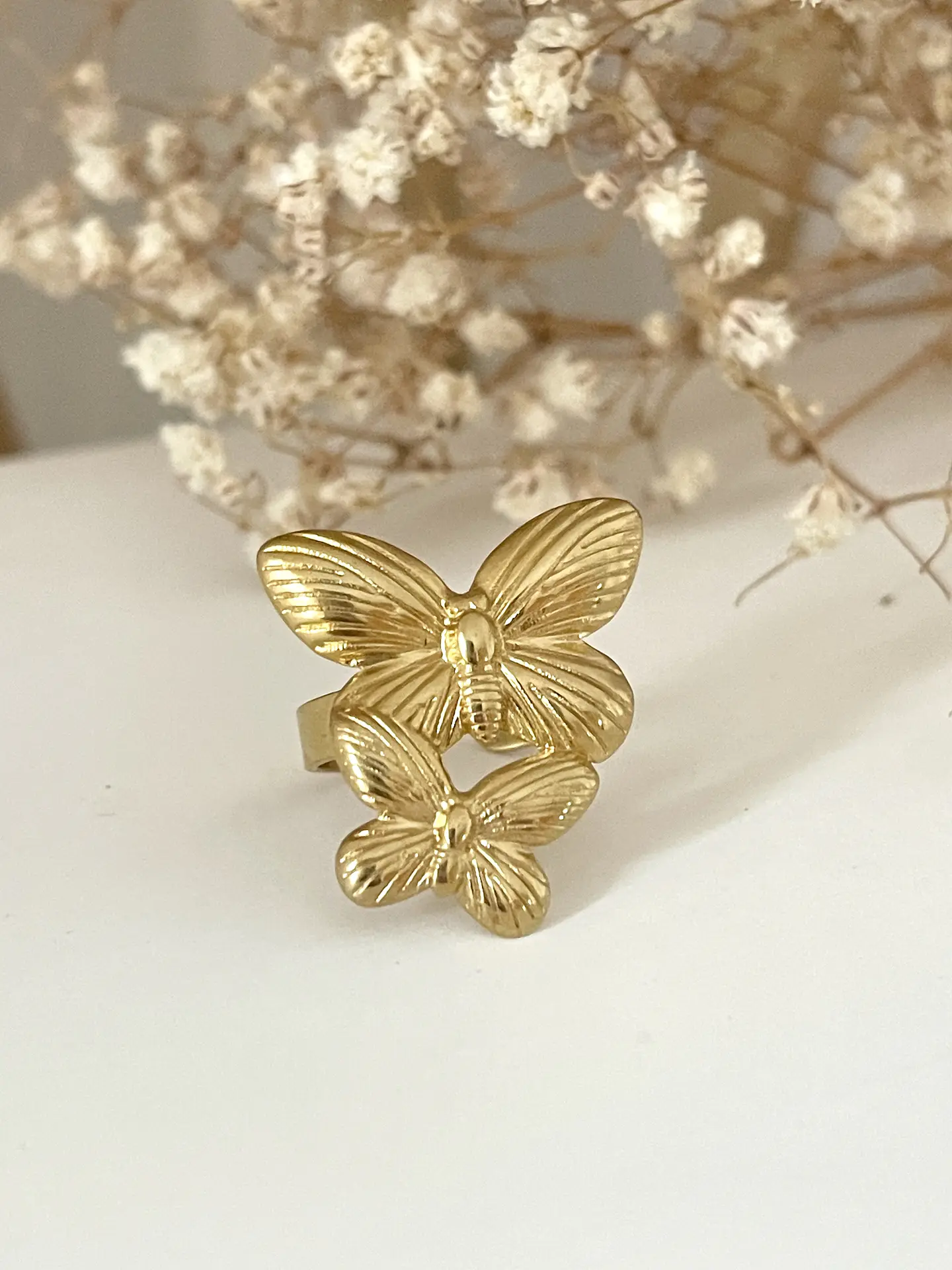 Anillo Dúo Mariposas Gold 4