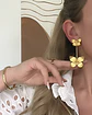 Aros Dúo Mariposa Largos Gold - Miniatura 2