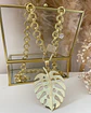 Collar XL Maxi Hoja eslabones mixtos gold - Miniatura 4