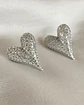 Aros Corazon Inflado Stiletto Circones Silver - Miniatura 1