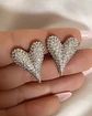 Aros Corazon Inflado Stiletto Circones Silver - Miniatura 2