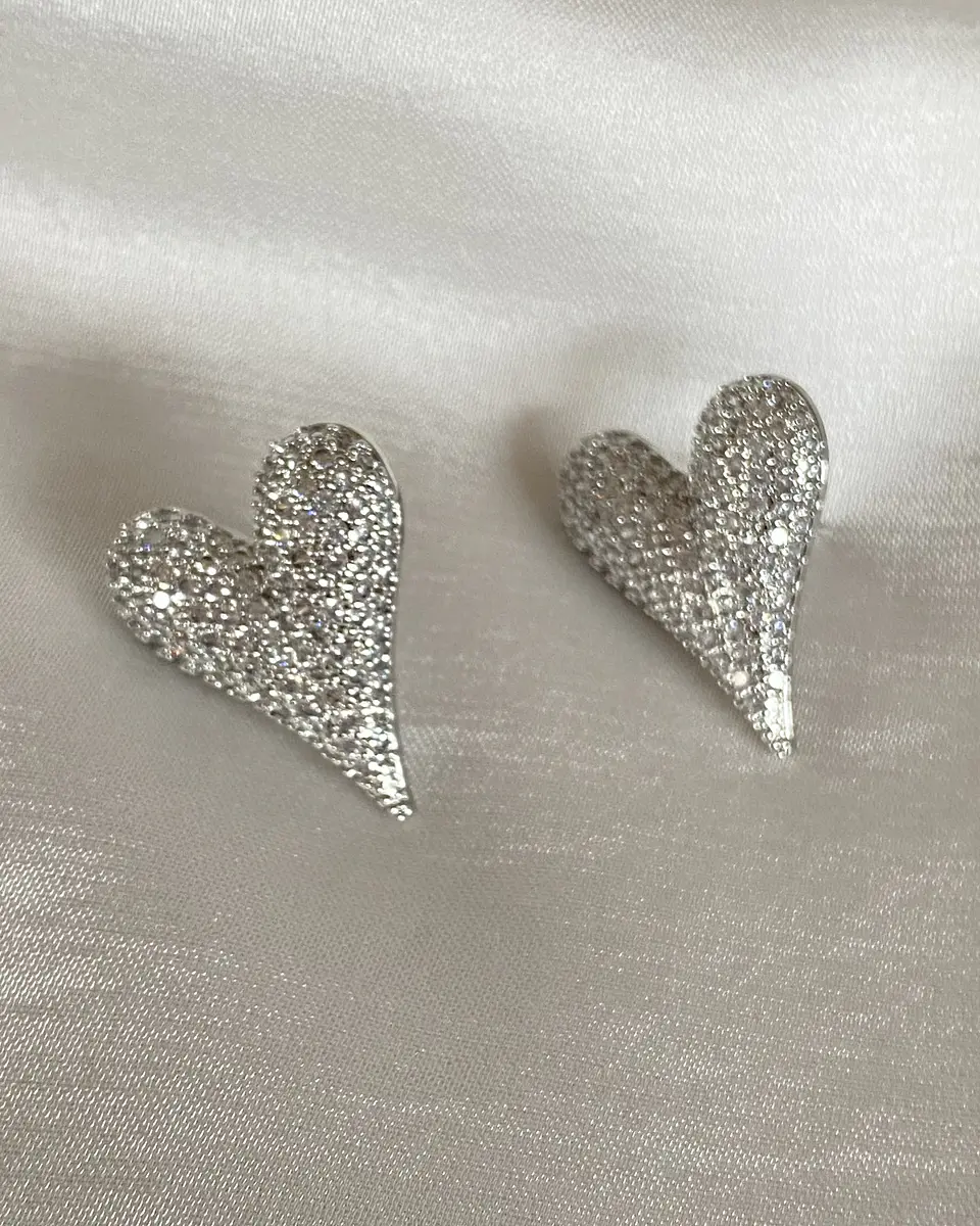 Aros Corazon Inflado Stiletto Circones Silver 3