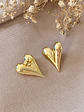 Aros Corazón Inflado Stiletto Gold - Miniatura 4