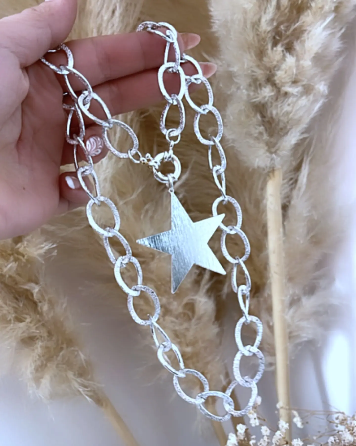 Collar Maxi Estrella Lijada Silver 3