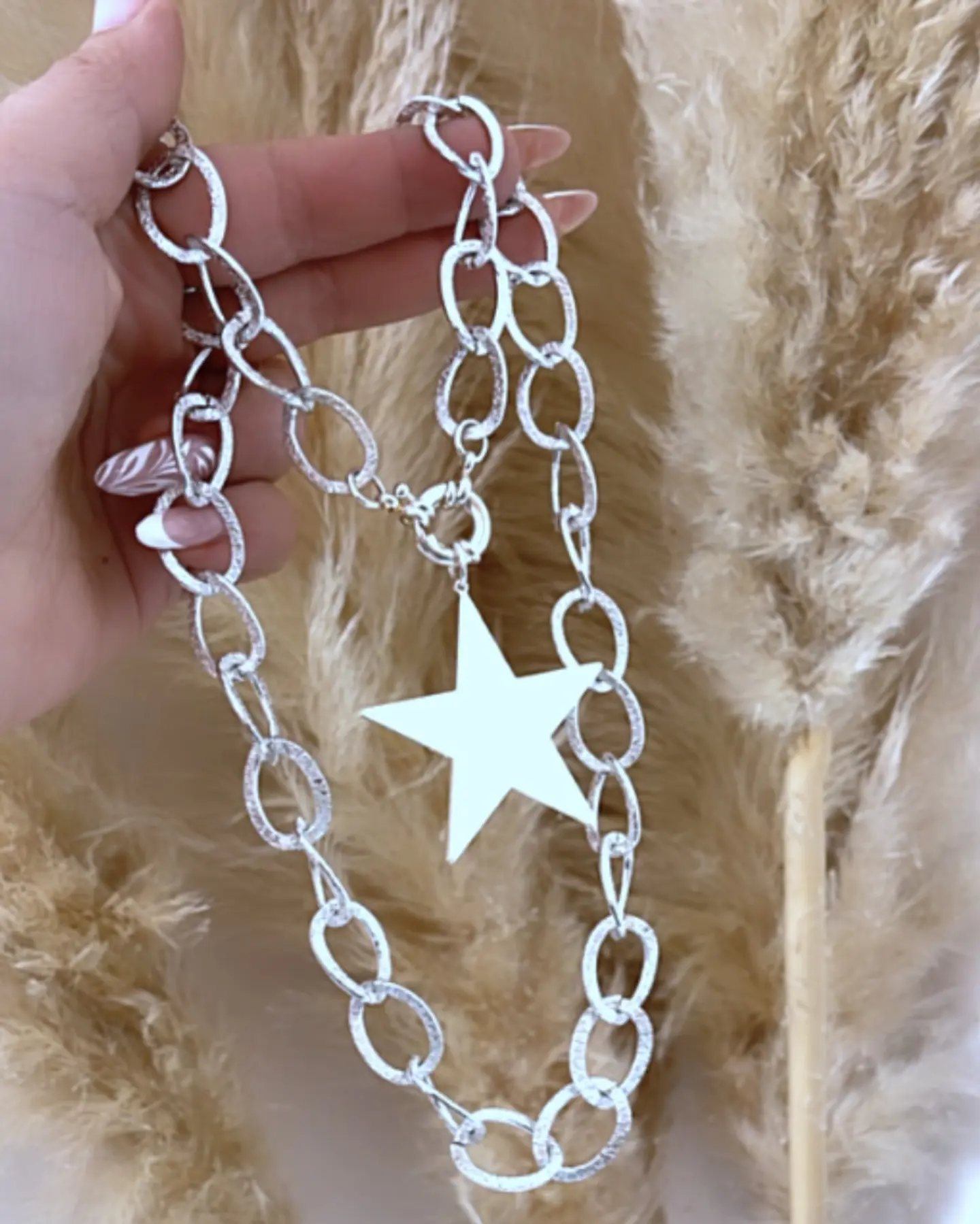 Collar Maxi Estrella Lijada Silver 1