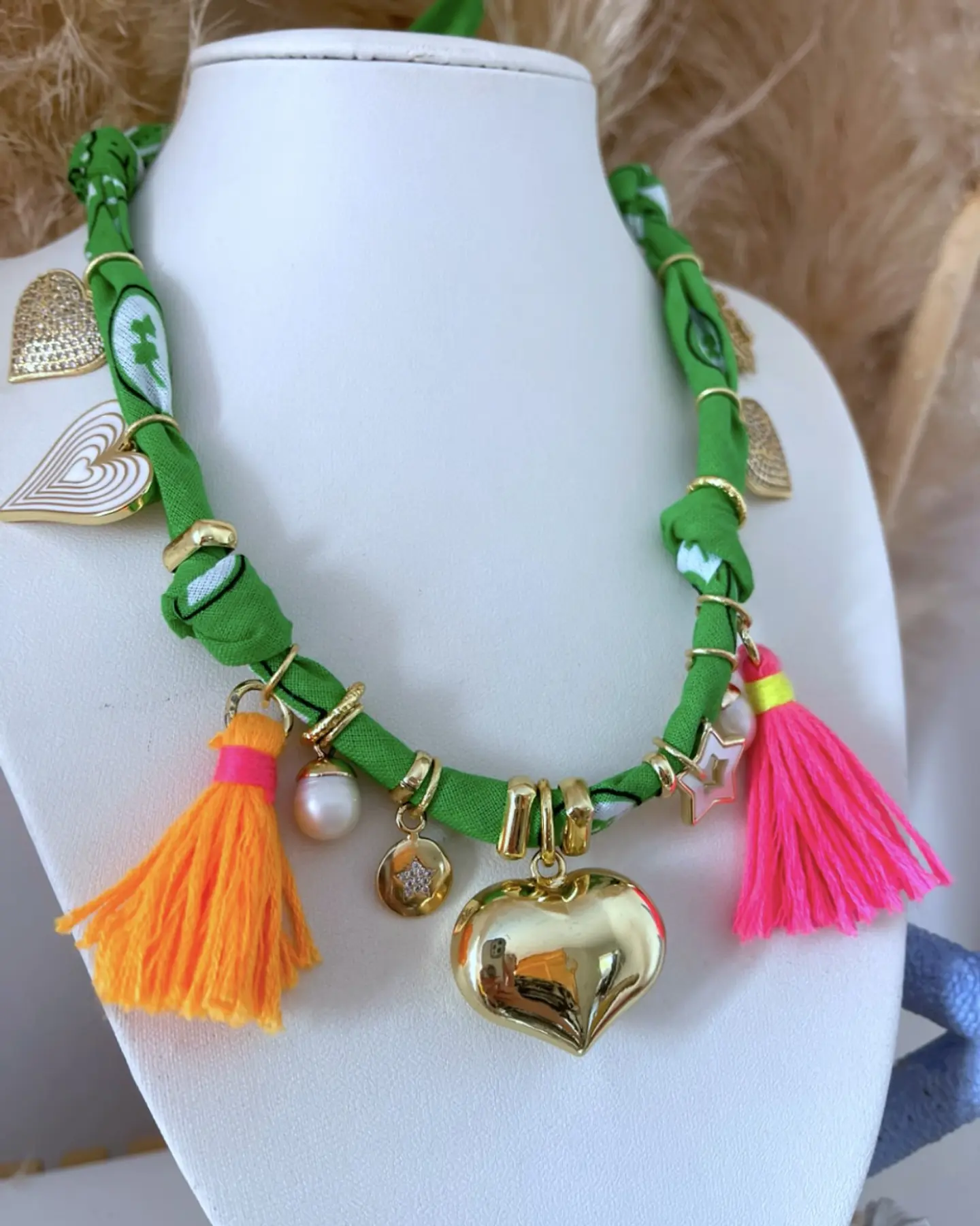 Collar Bandana Verde Multidije Gold 2