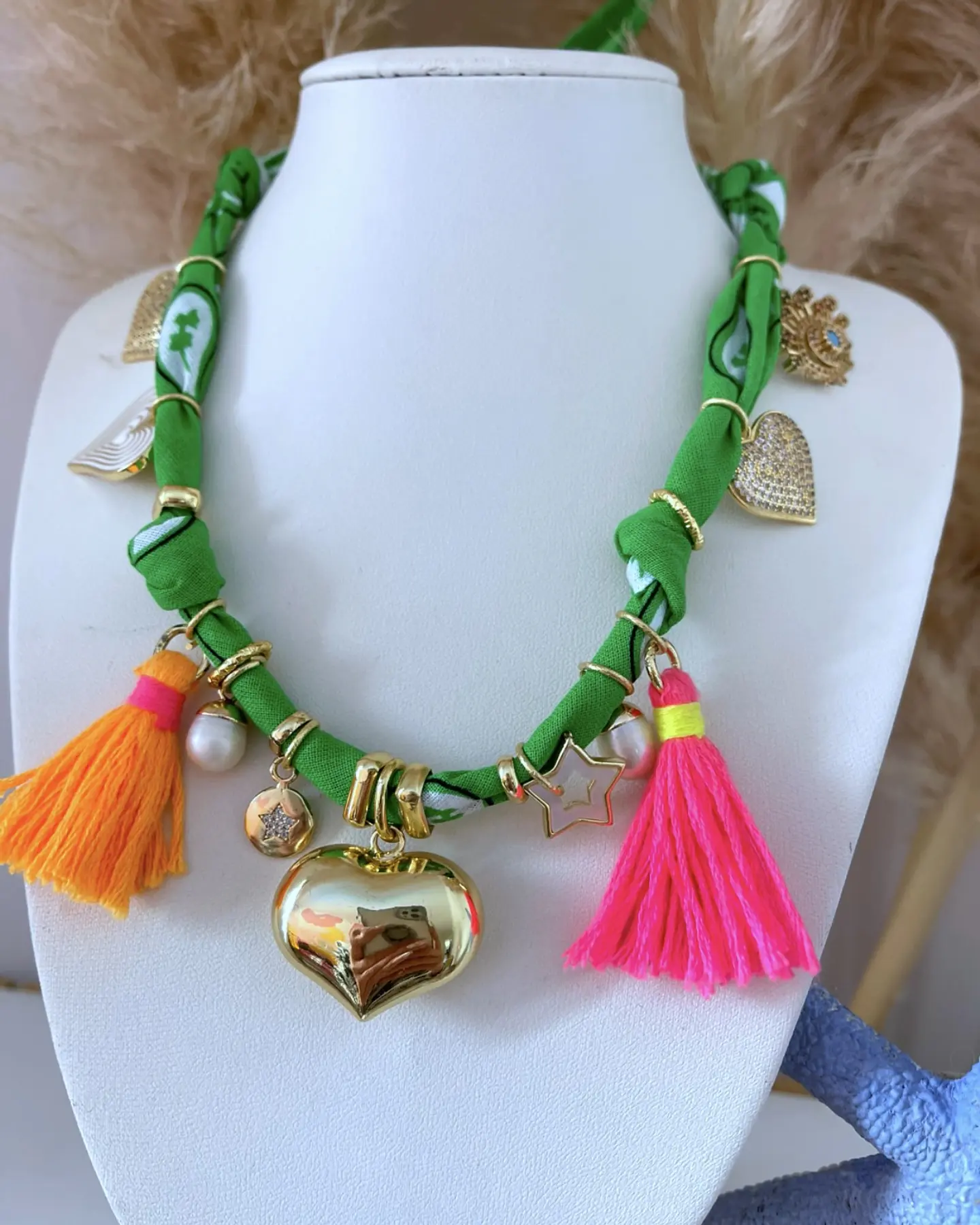 Collar Bandana Verde Multidije Gold 3