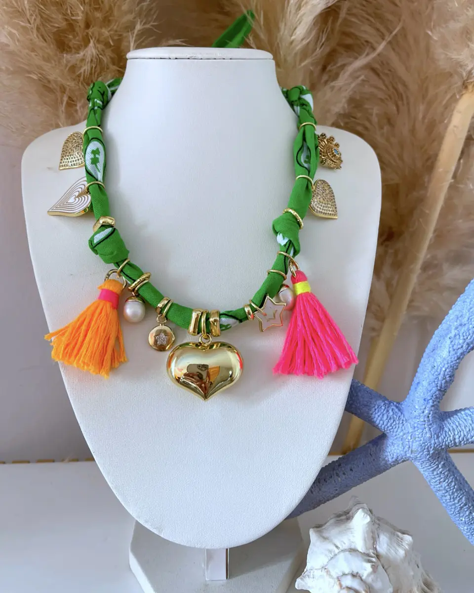 Collar Bandana Verde Multidije Gold 4