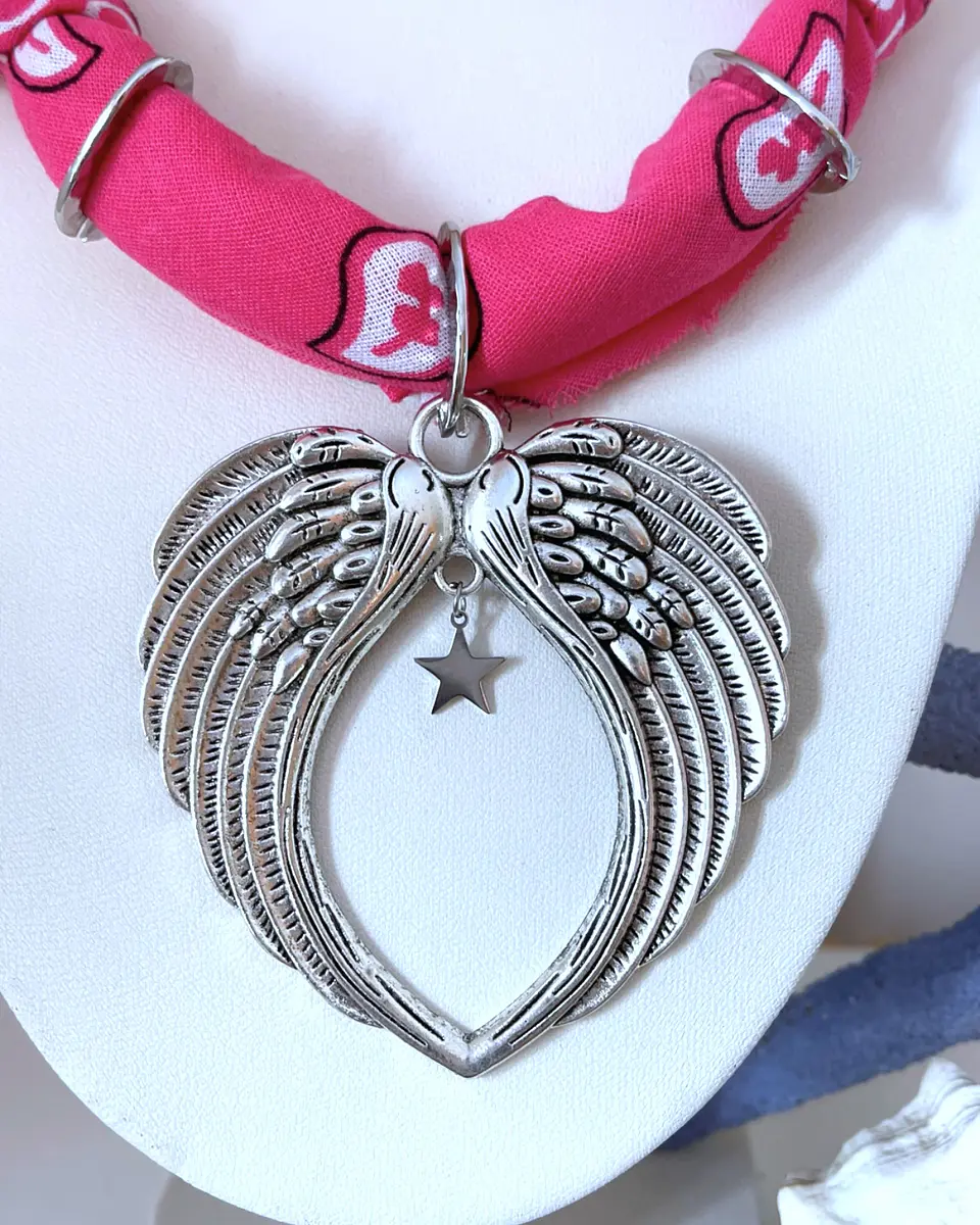 Collar Bandana Fucsia Maxi Alas Silver 5