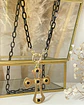 Collar Maxi Cruz eslabones Grafito Black - Miniatura 3