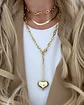 Collar XL Corazón Lariat Gold - Miniatura 1